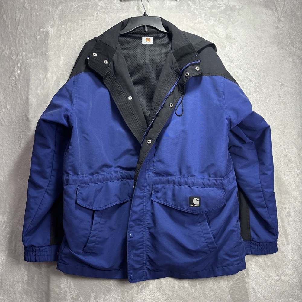 Blue Carhartt Work Jacket Men's size Winter cold weather 2XL